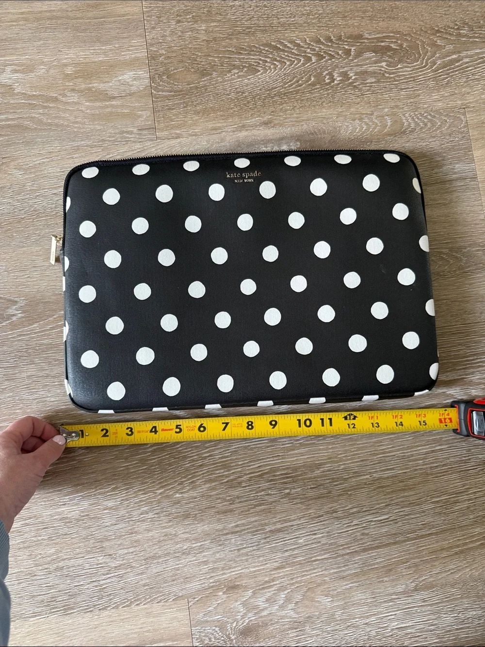 kate spade Black & White Polka Dot laptop Sleeve